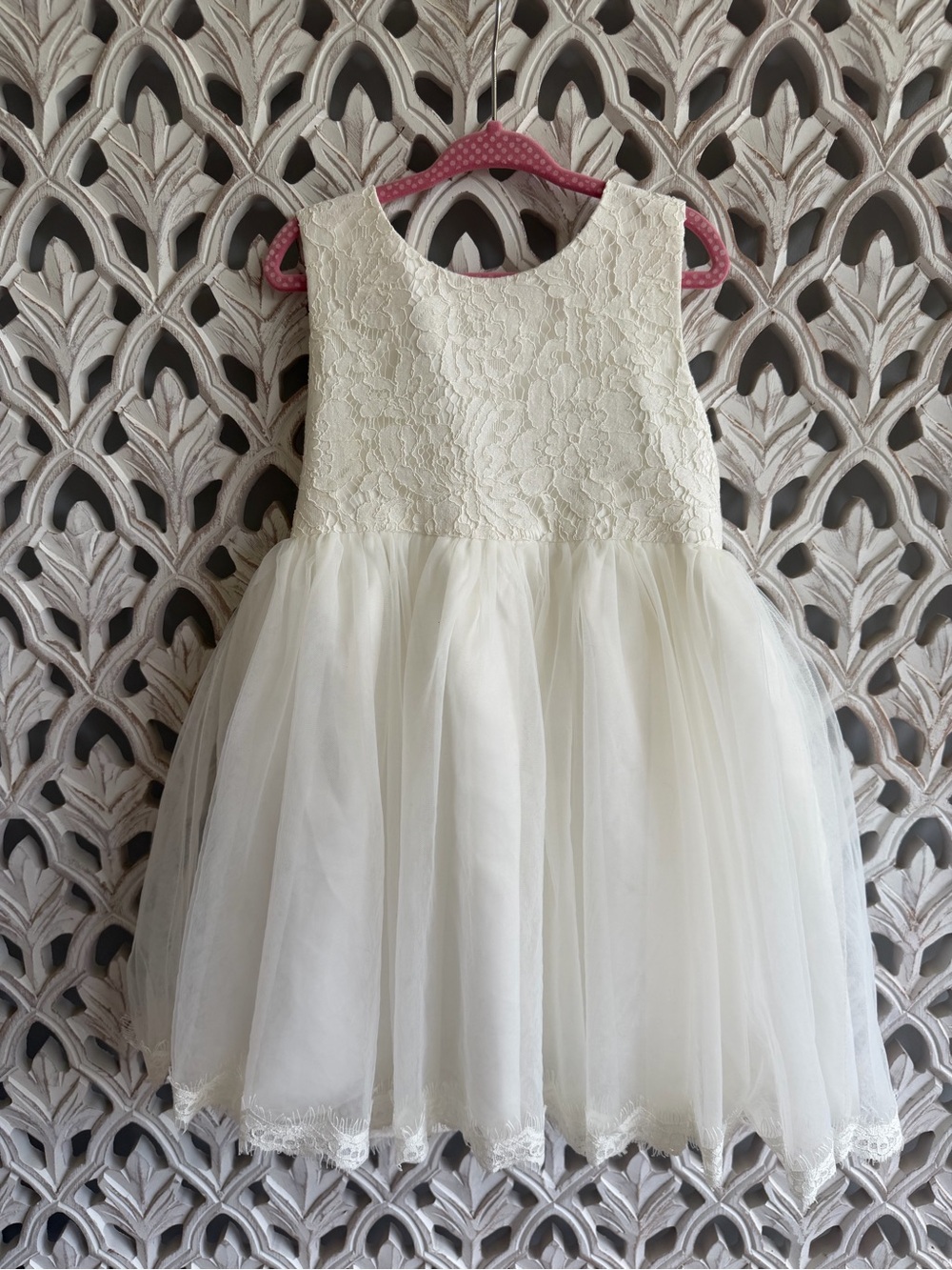 Azazie Ivory Lace & Tulle Dress, size 5